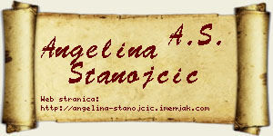 Angelina Stanojčić vizit kartica